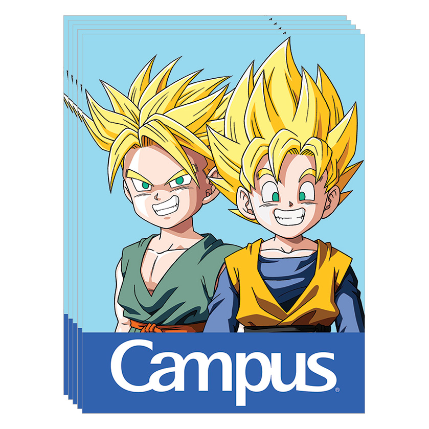 Lốc 5 Cuốn Vở A5 4 Ô Ly (2 x 2 mm) Campus Dragon Ball Z - Super Sayan NB-ADBS96 - ĐL 120 (96 Trang) - Mẫu Ngẫu Nhiên