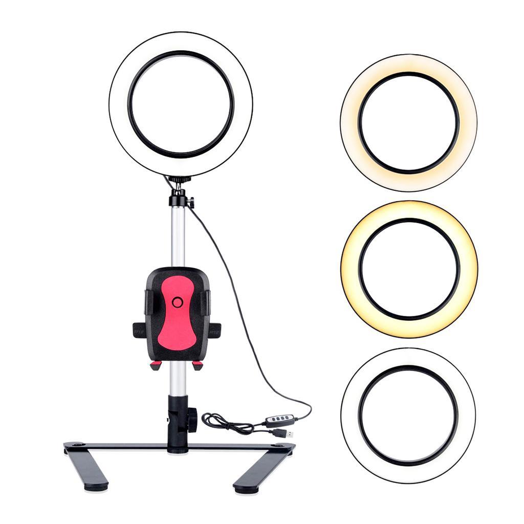 Portable Ring Light LED Camera Tripod Stand Phone Holder for YouTube Video