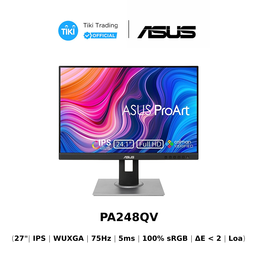Màn Hình Chuyên Đồ Họa Asus ProArt PA248QV 24.1inch WUXGA 5ms 75Hz IPS - Hàng Chính Hãng