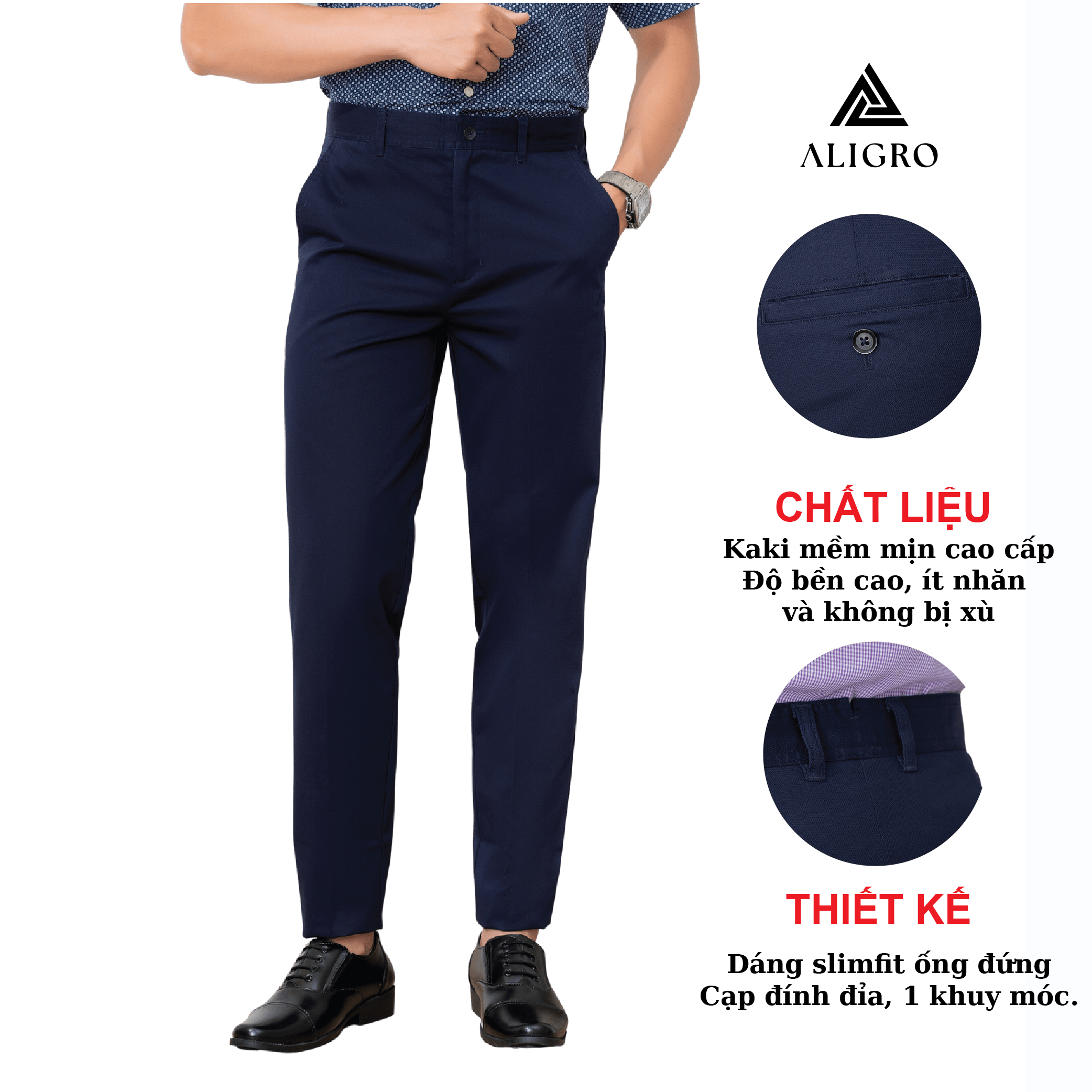 Quần kaki nam Aligro ALGK065