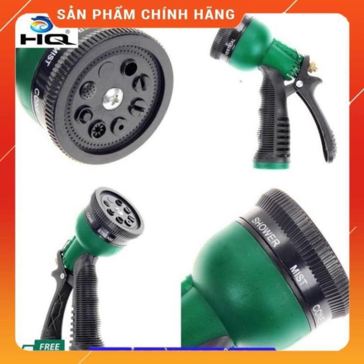 Vòi xịt rửa xe,Vòi phun nước tưới cây tăng áp thông minh 8 chế độ 815576 (cút đồng,nối đồng - dây xanh)