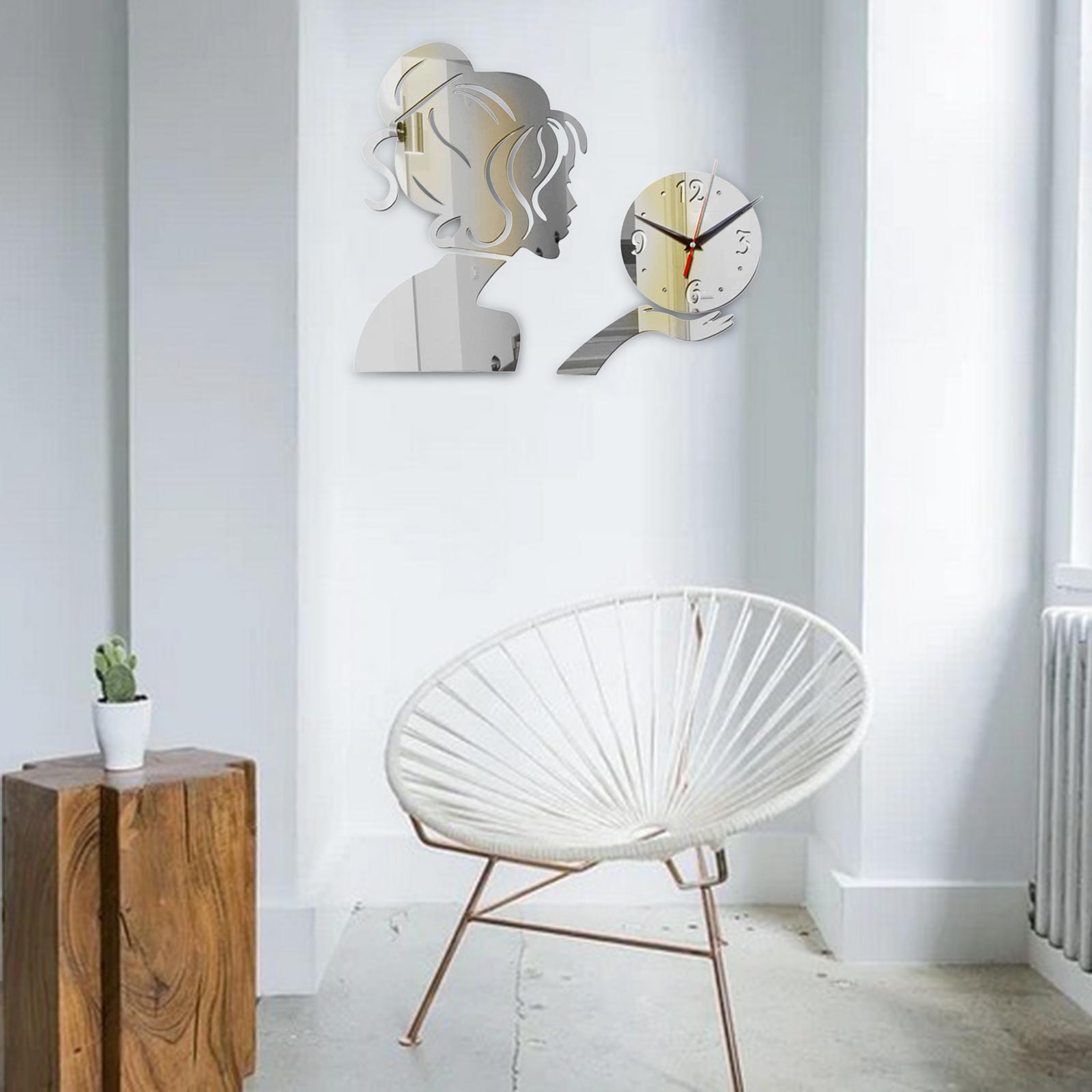 Modern Wall Clock 3D DIY Sticker Clock for Home Decoration
