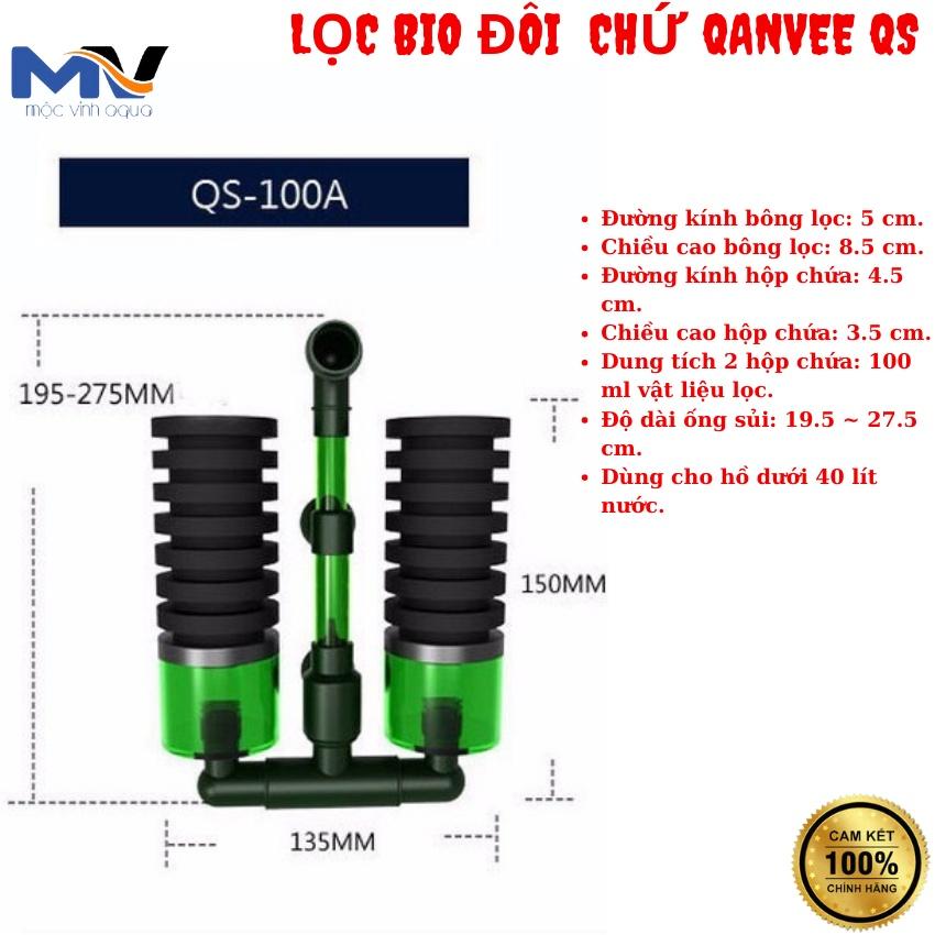 LỌC BIO ĐÔI QANVEE QS-100A & QS-200A | CỬA HÀNG CÁ CẢNH VÀ THIẾT BỊ LỌC NƯỚC HỒ CÁ MỘC VINH AQUA