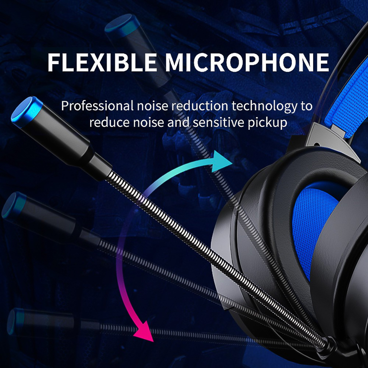 Tai nghe chụp tai máy tính Vinetteam gaming G58 có đèn led đổi màu, mic đàm thoại, headphone chơi game trên laptop PC - hàng chính hãng