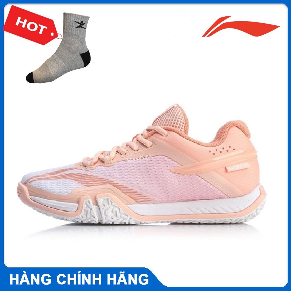 Giày cầu lông nữ Lining AYTQ022-2 hàng chính hãng - Tặng kèm tất Bendu chính hãng