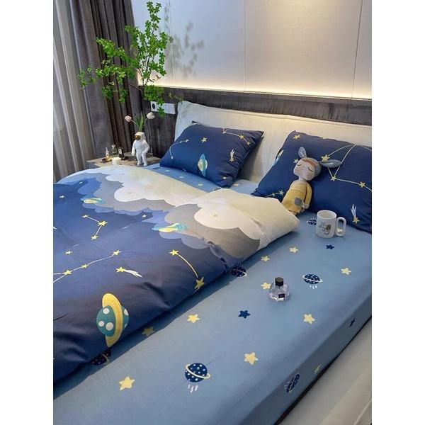 Set Ga Gối Cotton Living 100%cotton Hàng Nhập Khẩu Cao Cấp 4 Món Ngộ Nghĩnh