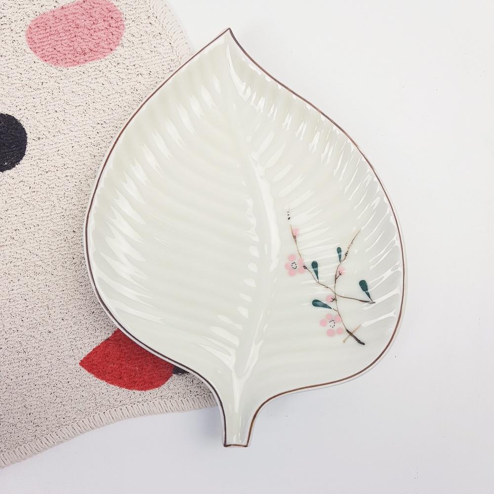 Đĩa lá nông - Gốm sứ Bát Tràng