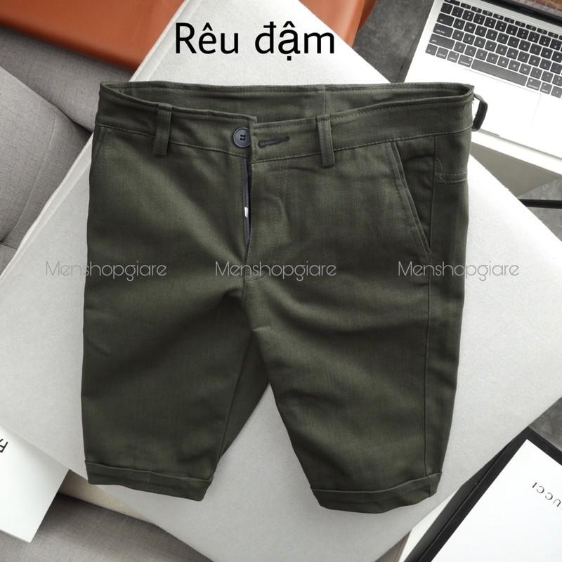 Quần short nam kaki co giãn