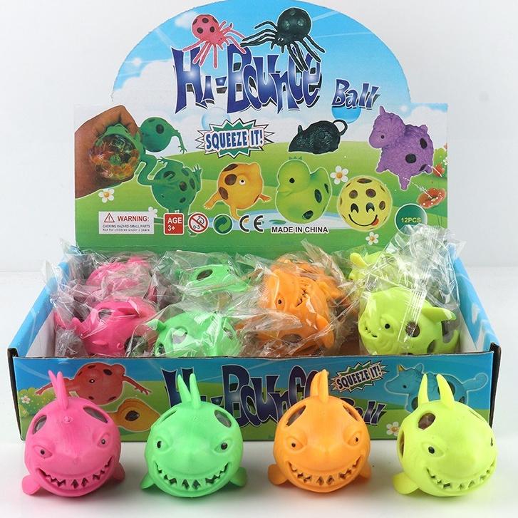 Squishy Hình Con Cá Mập bóp ra hạt nở giải trí mềm mịn siêu đàn hồi giải tỏa căng thẳng