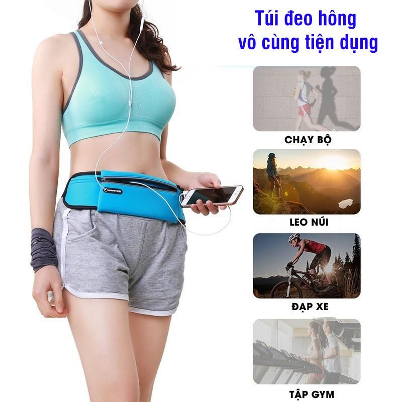 Túi đeo hông bụng nam nữ mini chạy bộ thể thao đựng điện thoại chai nước cực kỳ đa năng tiện dụng TV10