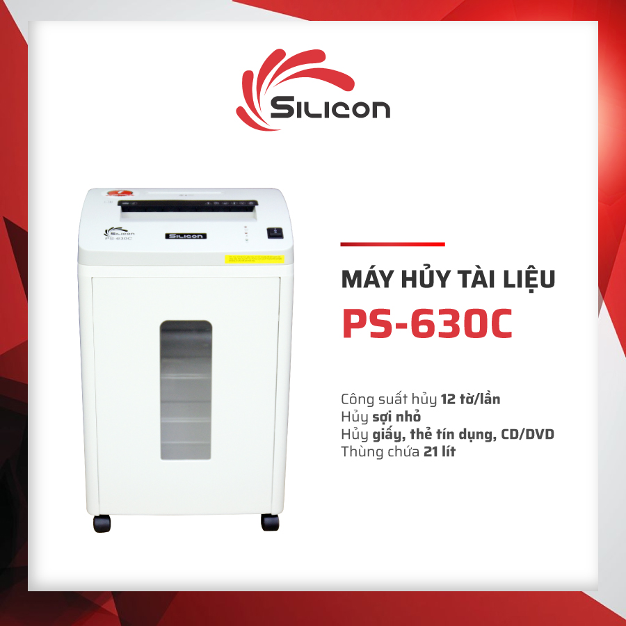 Máy Hủy Tài Liệu Silicon PS-630C