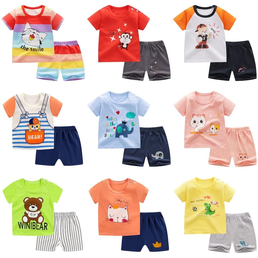 Bộ cộc tay siêu mát cho bé vải cotton đẹp