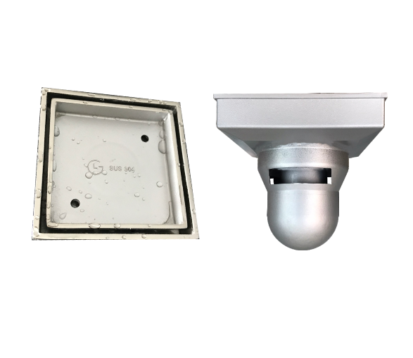 Phễu thoát sàn lát gạch thông minh GL SUS304 G3, đúc dày nguyên khối, chống hôi, chống côn trùng, thoát nước nhanh, thẩm mỹ cao - hàng chính hãng