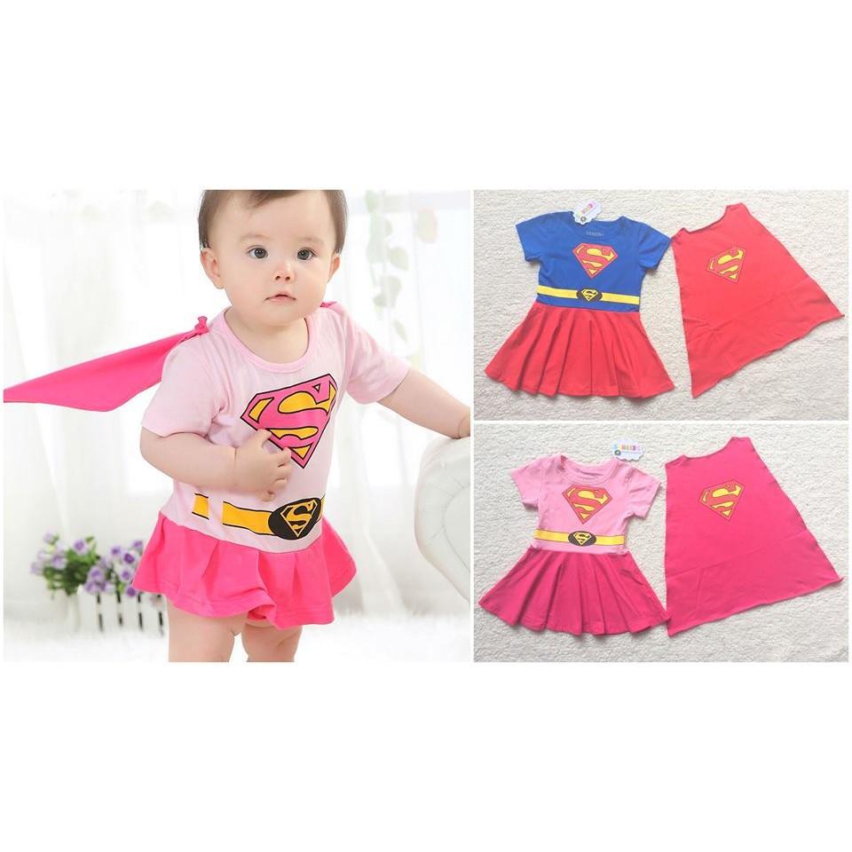 Váy đầm Siêu nhân Supergirl _ Samkids