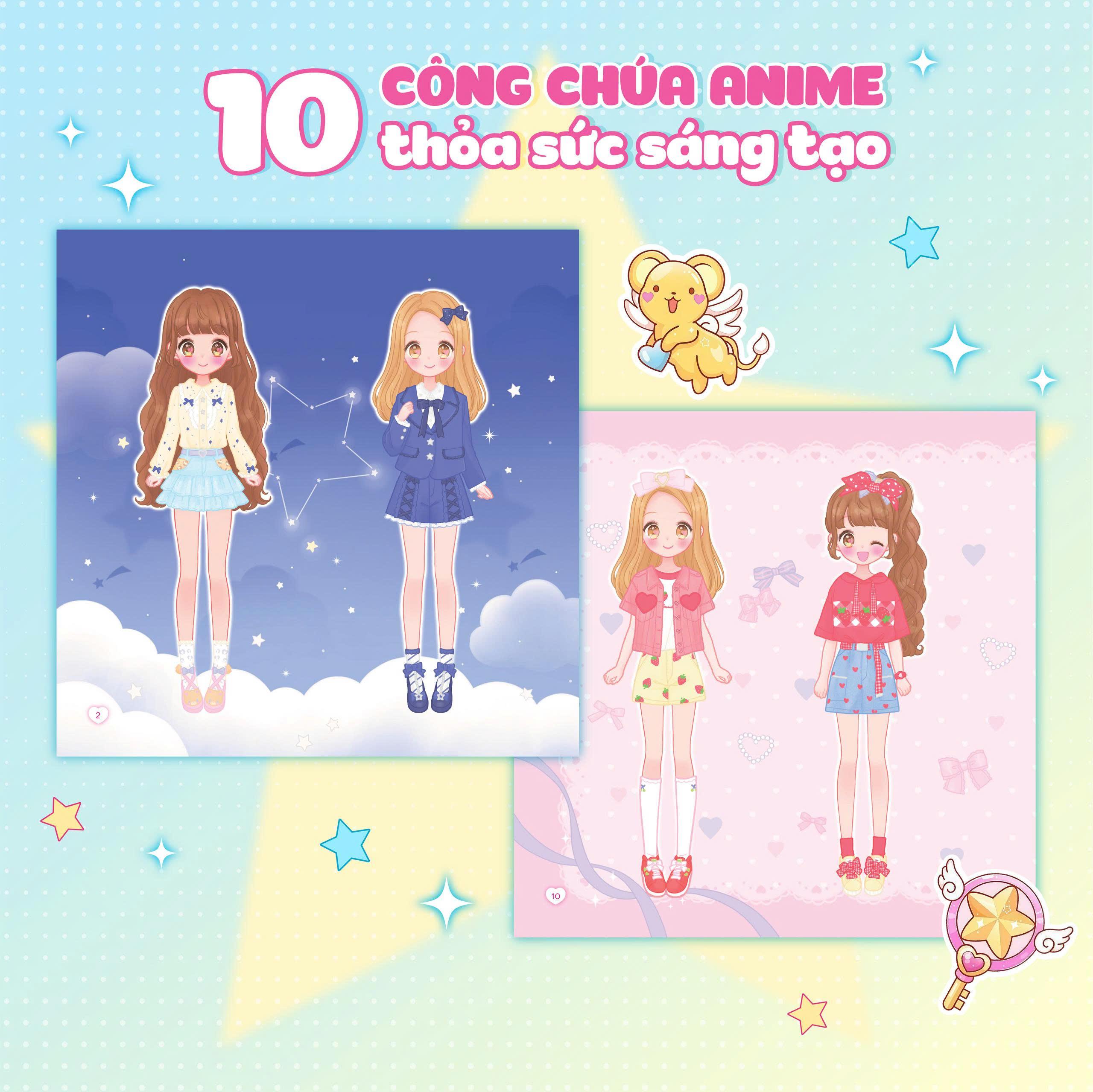 Sách - Sách Bóc Dán - Thời Trang Anime - Công Chúa Dâu Tây