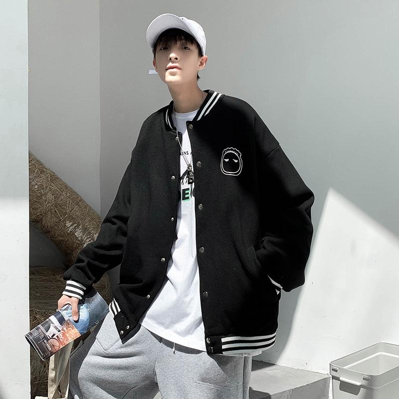 Áo khoác bomber nam nữ jacket nỉ hai lớp dày dặn, áo bomber nỉ  form to rộng unisex in hình cậu bé đầu đinh siu cute