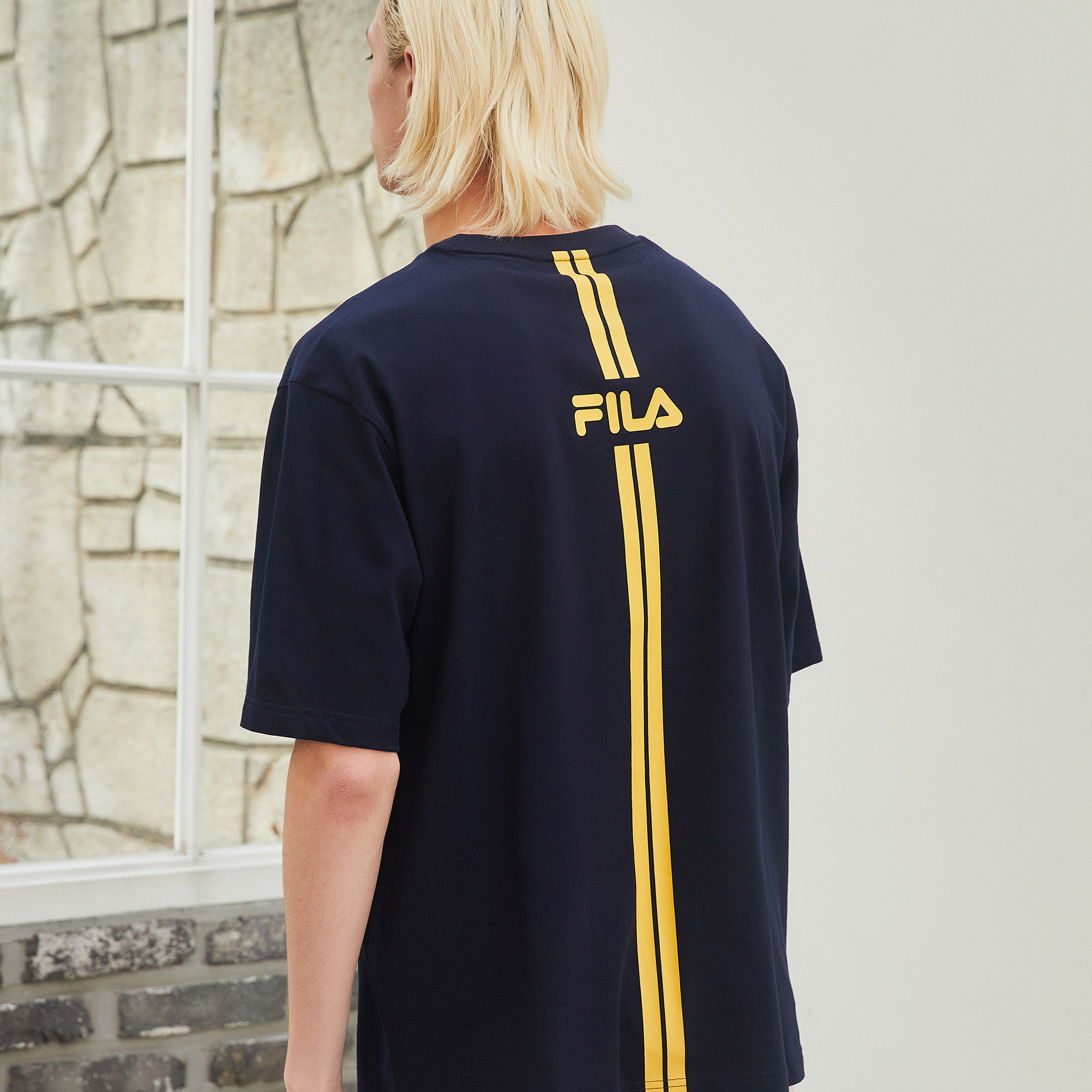 Áo thun thời trang unisex Fila Back Stripe Rs - FS2RSD2121X