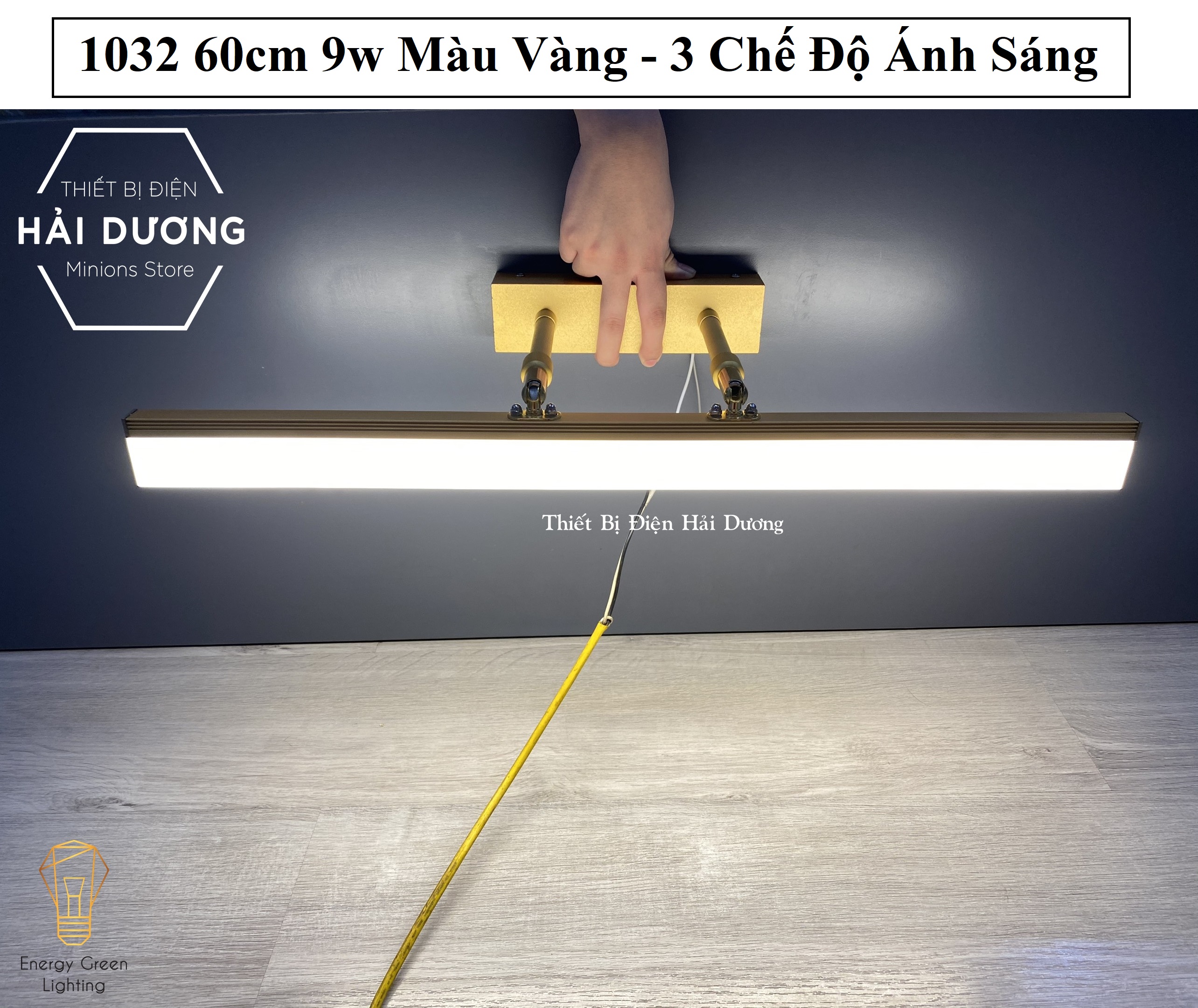 Đèn soi tranh - Đèn rọi gương Led Model 1032 60cm 9w 3 Chế Độ Ánh Sáng - Điều chỉnh được góc chiếu