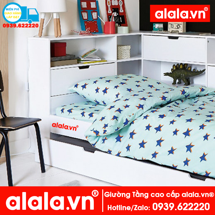 Giường tầng ALALA108 cao cấp - Thương hiệu alala.vn ( trên 1m4, dưới 1m2 )