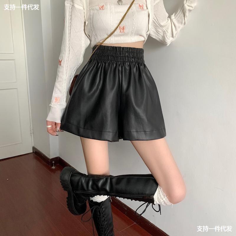 Quần Short Da Nữ Thời Trang - Quần Sóc Da Cạp Chun To Dáng Xòe Hàng Cao Cấp Kanimi