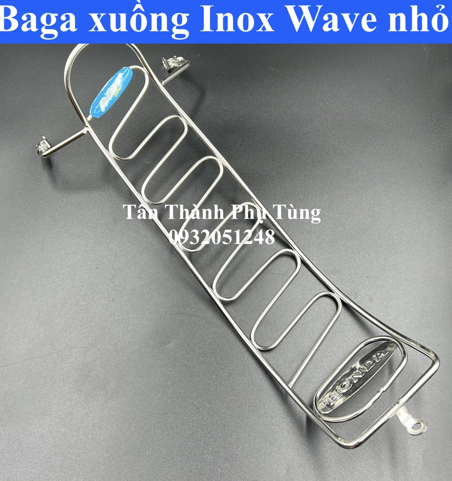 Baga giữa kiểu xuồng Inox dành cho Wave nhỏ, Wave ZX( MS204)