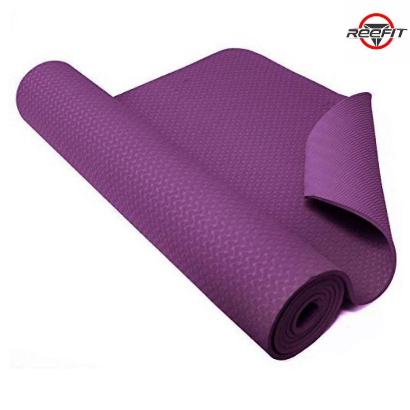 Thảm tập Yoga Eco 6mm 2 lớp TPE màu tím (kèm túi)