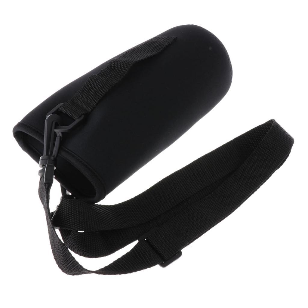 Insulated Sport Water Bottle Cover Sleeve Holder Cooler Carrier Black 750ml