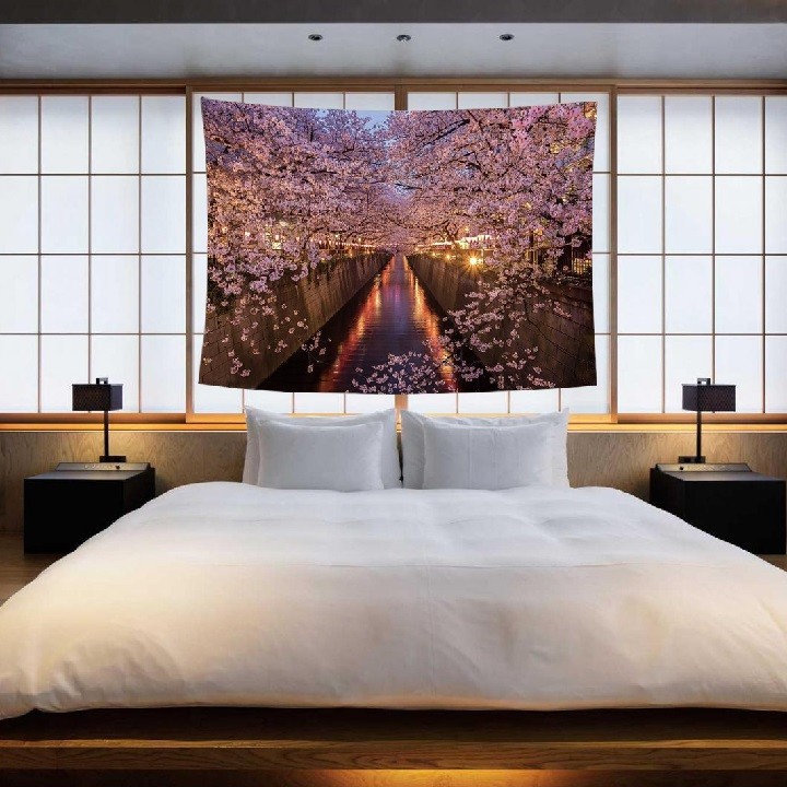 Tranh trang trí hoa anh đào đẹp sang trọng lớn 150 cm