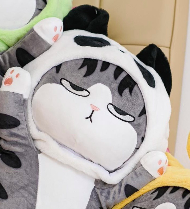 Thú nhồi bông mèo hoàng thượng cosplay form dài - Size từ 65cm đến 110cm- Quà tặng gấu bông mèo nhồi bông dễ thương - Gối ôm mềm mịn cho bé