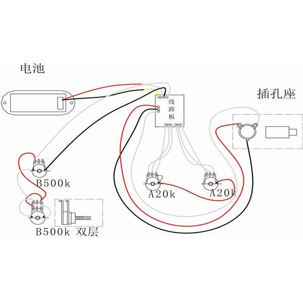 3x2-Band EQ Preamp Circuit for Active Bass Pickup