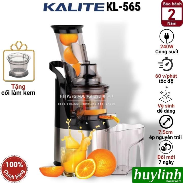 Máy ép trái cây chậm Kalite KL-565 - 240W - Tặng cối làm kem - Hàng chính hãng