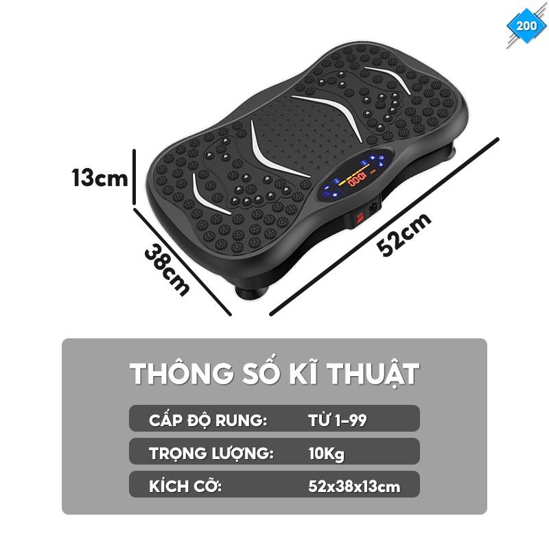 Máy Rung Toàn Thân Giảm Mỡ Cơ Cao Cấp Chịu Được Sức Nặng Lên Đến 150kg Nhiều Chế Độ Rung 200