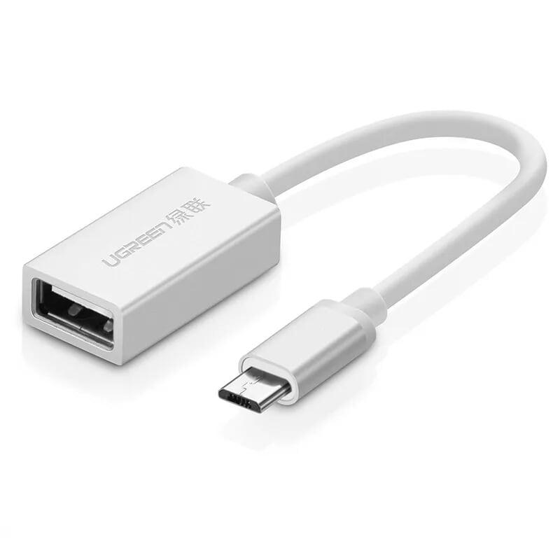 Ugreen UG30894US202TK 15CM màu Bạc Cáp chuyển đổi MICRO USB sang USB âm hỗ trợ OTG - HÀNG CHÍNH HÃNG