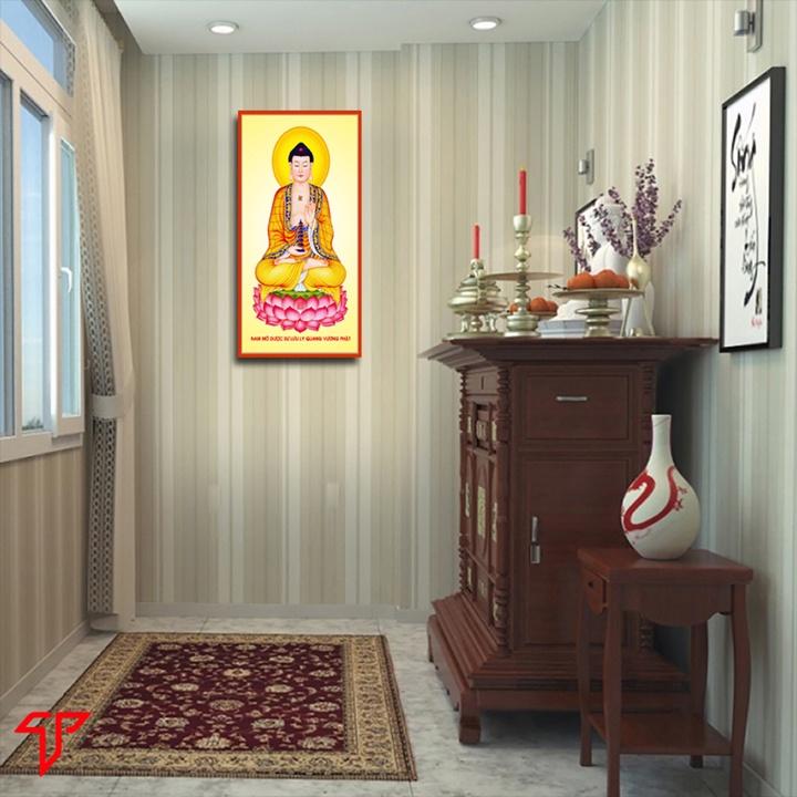 Tranh Phật Adida, Địa Tạng Vương, Quan Âm Tống Tử, Phật Dược Sư 30x60cm