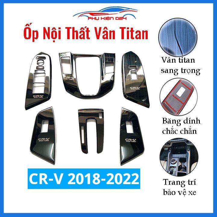 Ốp nội thất CR-V CRV 2018-2019-2020-2021-2022 vân Titan bảo vệ chống trầy xước và làm đẹp xe