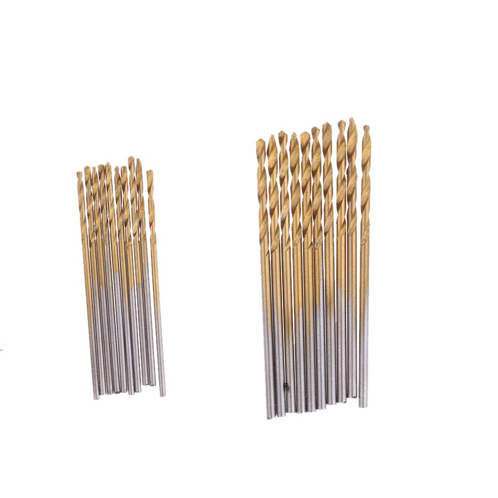 100 Pieces HSS Titanium Drill Bit Set Twist Drill Straight Shank 1.0mm-3.0mm