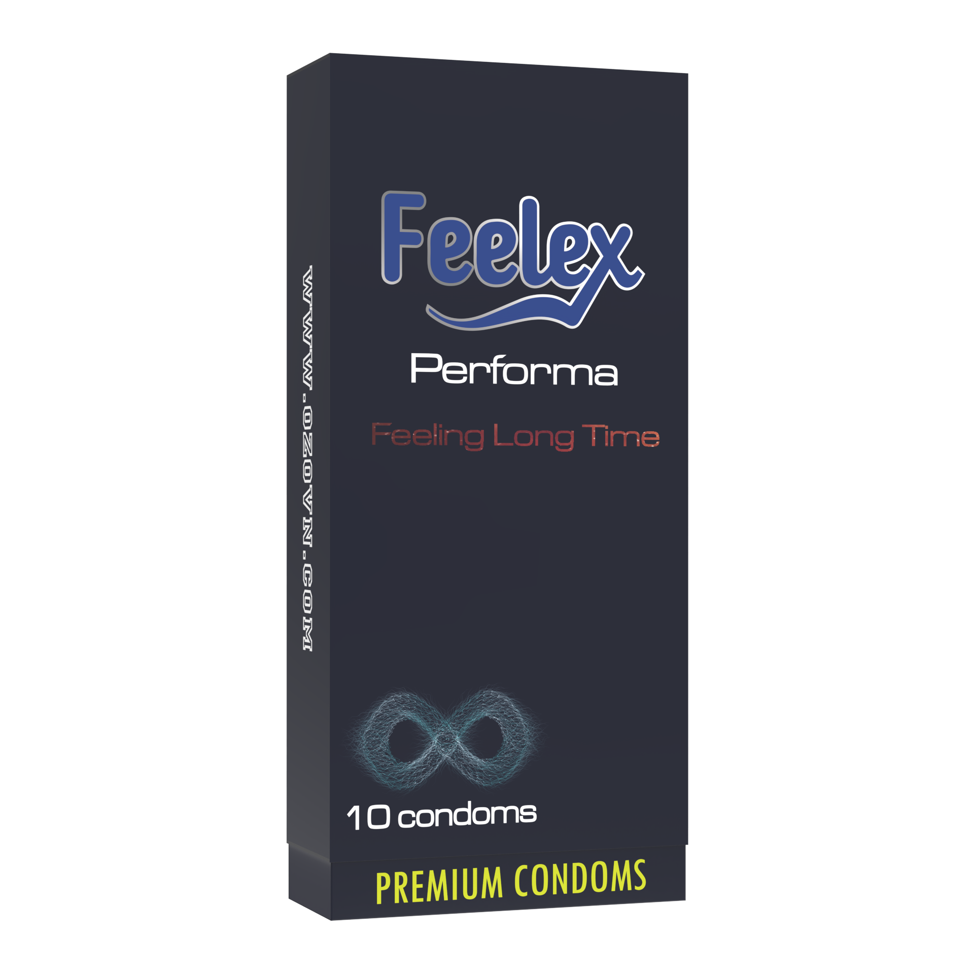 Bao cao su Feelex Performance siêu mỏng, kéo dài thời gian quan hệ - Hộp 10 bcs