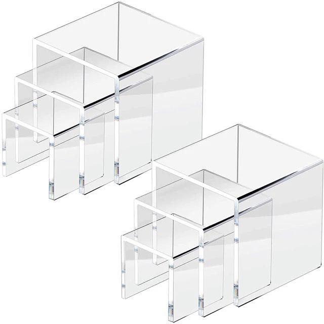 Kệ chữ U 30x30x25cm, Kệ Mica CHỮ U 30x30x25cm - Dày 5mm - Trắng sữa