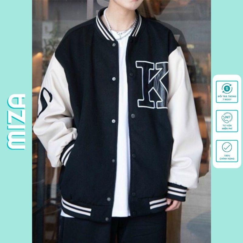 Áo bomber jacket dù 2 lớp khoác nữ nam unisex gió cúc bấm form rộng local brand ulzzang phong cách hàn quốc đep CHỮ K