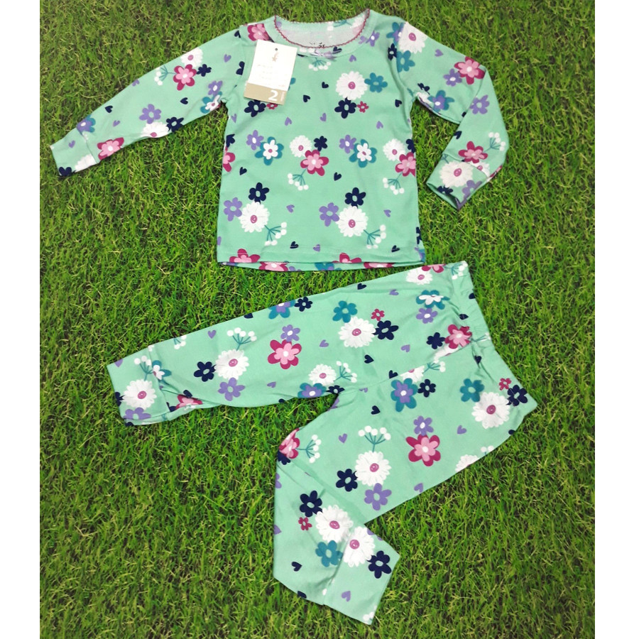 Bộ quần áo cotton bé gái size 1-5 (Giao mẫu ngẫu nhiên)