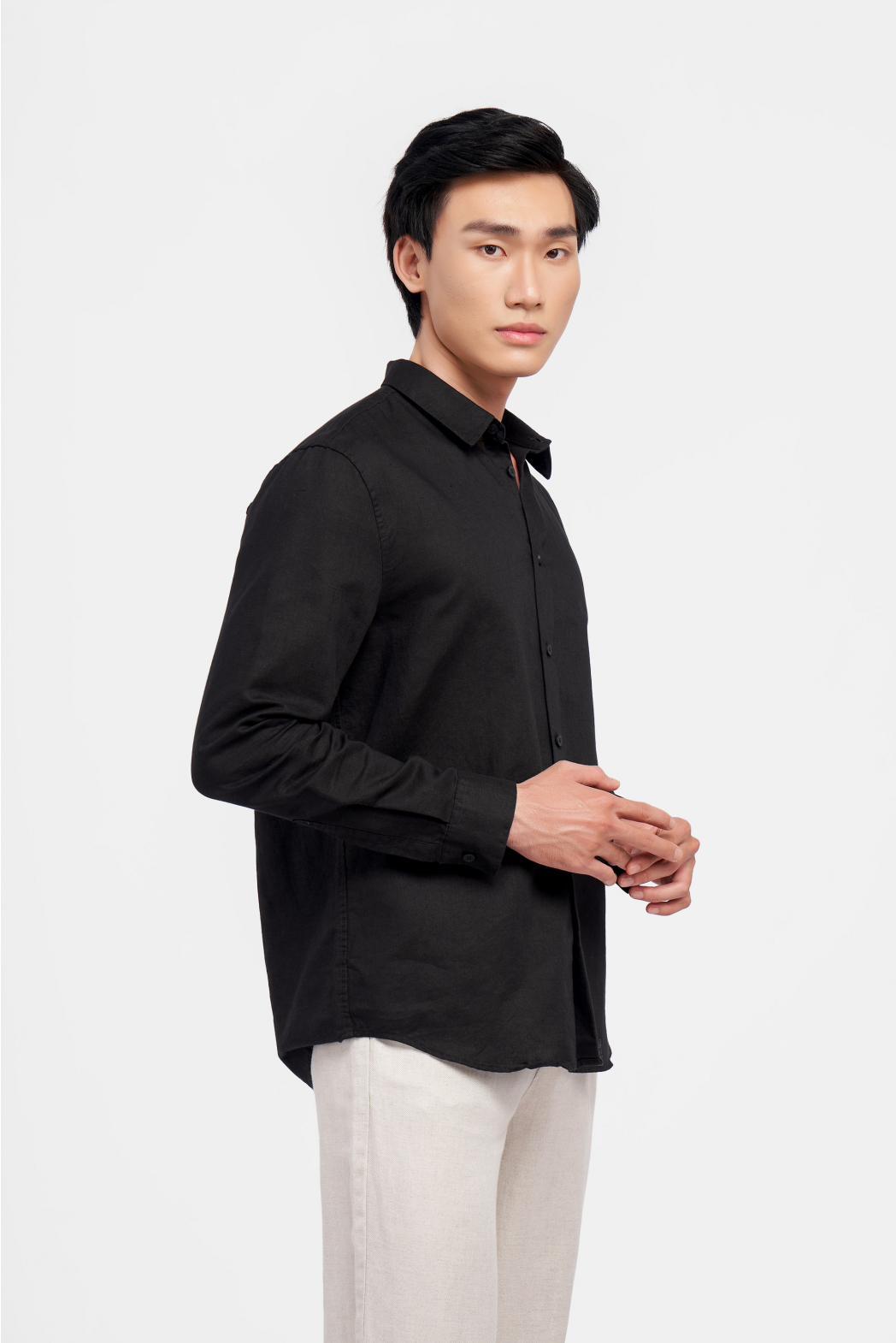 Áo sơ mi nam tay dài vải LINEN 4 màu 10S21SHL031CR1 | LASTORE MENSWEAR