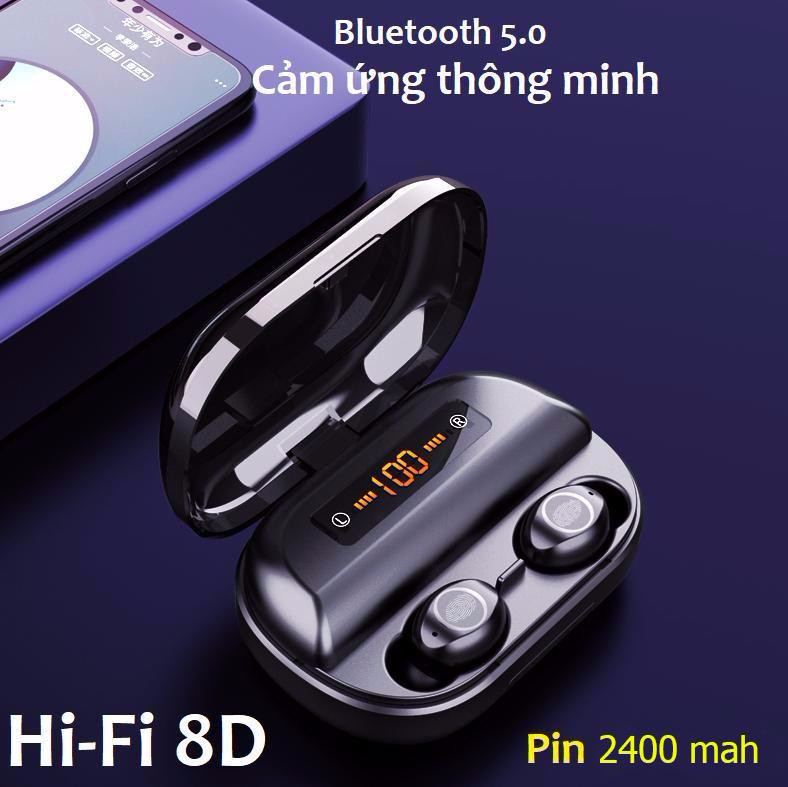 Tai Nghe Bluetooth Cảm Ứng AMOI F12 Chất Lượng Cao - Chống Nước IPX7 - Nghe 90h - Tích Hợp Micro - Tự Động Kết Nối - Tương Thích Cao Cho Tất Cả Điện Thoại - Hàng Chính Hãng