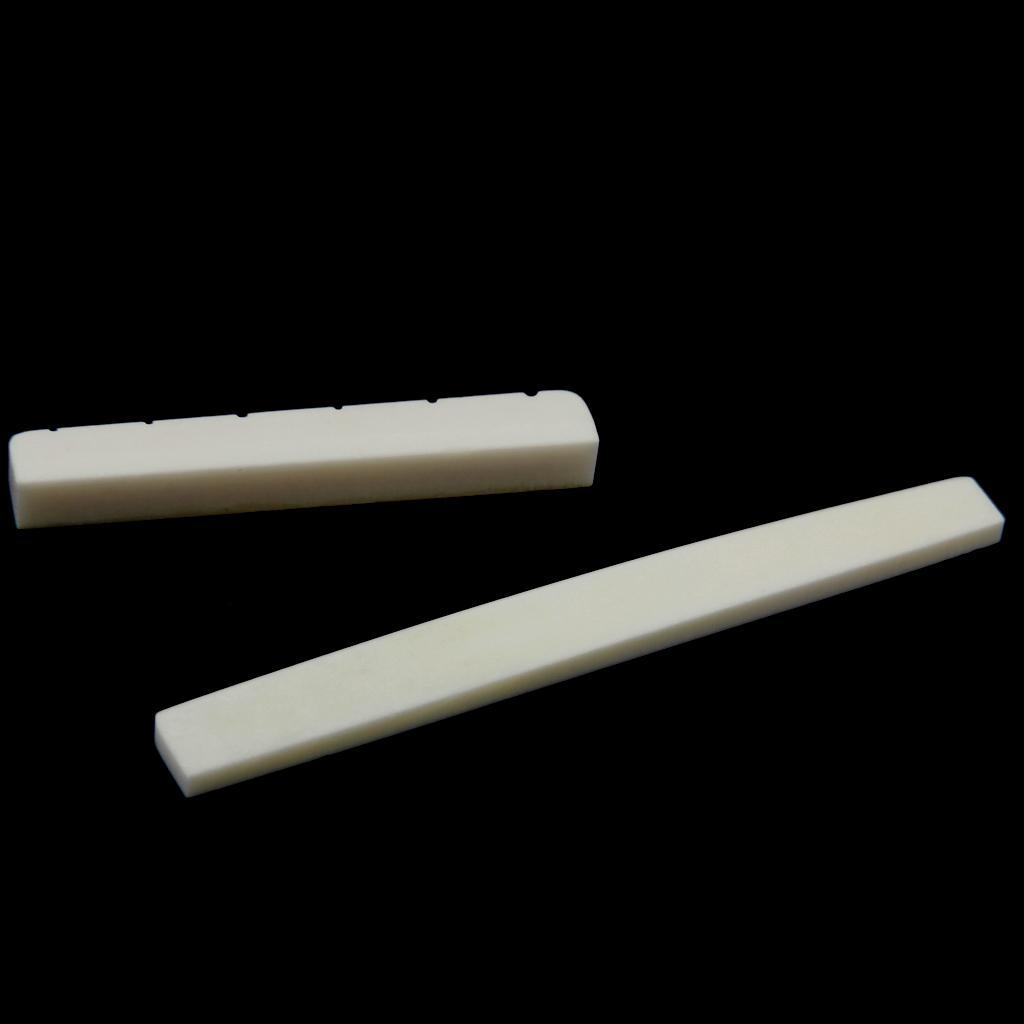 6pcs Acoustic Guitar Bone End Pins Pegs+Classical Guitar Saddle Nut Set
