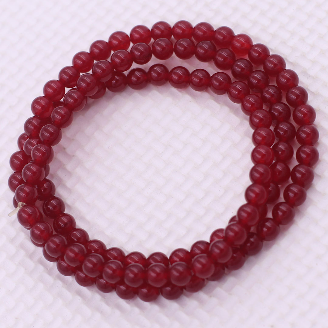 Vòng tay 108 hạt đá thạch anh đỏ 8 ly ( size XL ), chuỗi tràng 108 hạt niệm Phật, vòng chuỗi đeo tay