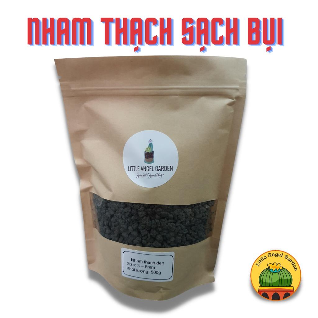 Đá nham thạch đen hoặc đỏ size 3-6mm | Lava đen đỏ | Đá Scoria| đá rải mặt xương rồng sen đá, lithops