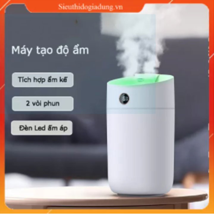  Máy phun sương tạo ẩm xông tinh dầu X12, dung tích 3L, tạo độ ẩm phòng điều hòa- Tặng kèm tinh dầu sả chanh