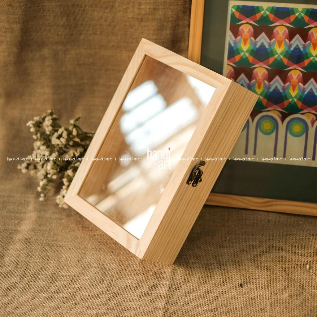 Hộp gỗ chữ nhật nắp kính - Hộp gỗ quà tặng - Woody Box