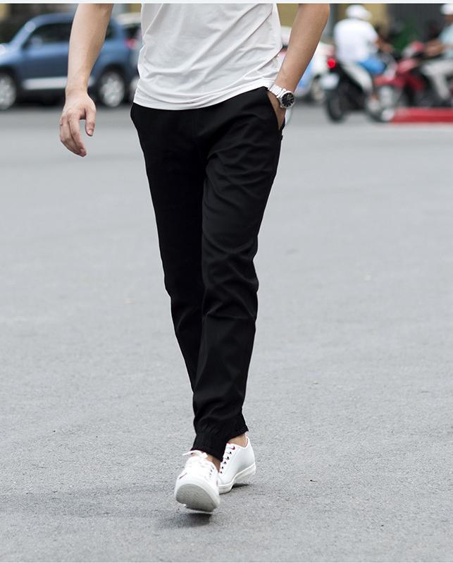 Quần Jogger Kaki Nam Chất Mát - Màu Đen- T01 Tazano