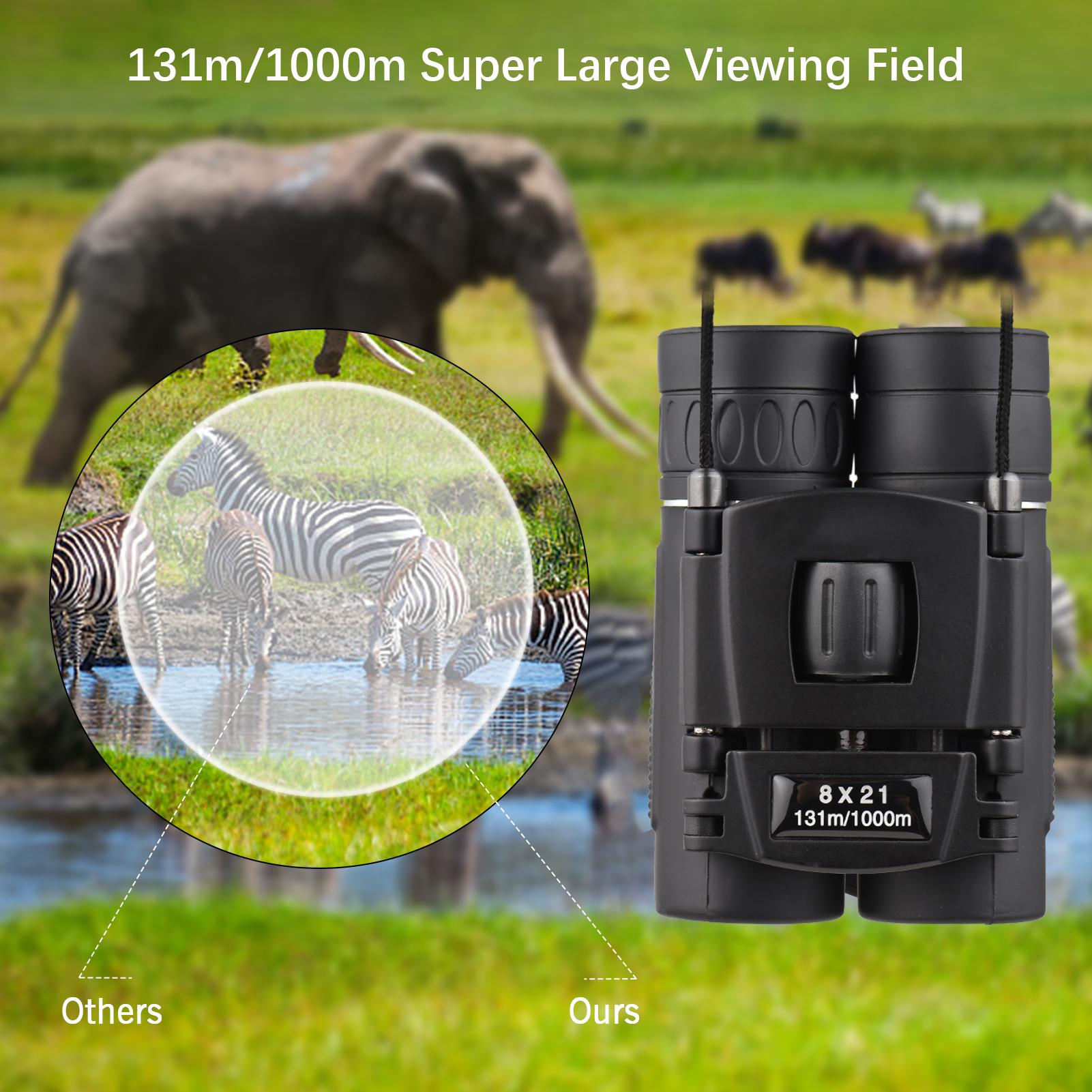 Mini Binoculars Foldable Pocket Binoculars for Adults Kids Bird Opera Watching Sightseeing Hiking Travel Concert Theater
