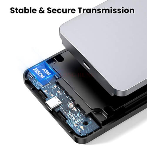 Hộp đựng ổ cứng nhôm Ugreen 2.5 inch Sata External Hard Drive Enclosure CM300 - Hàng chính hãng